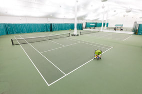 Tennis courts at Fairfax Racquet Club and Fitness Center.
